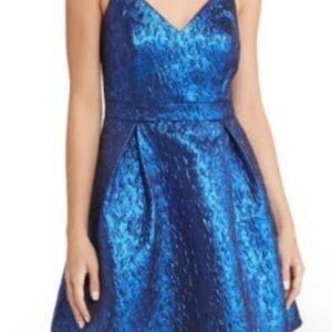 Lulu's Shimmering Sapphire A-Line Dress